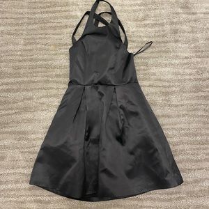 Lovers and friends black backless cocktail dress.